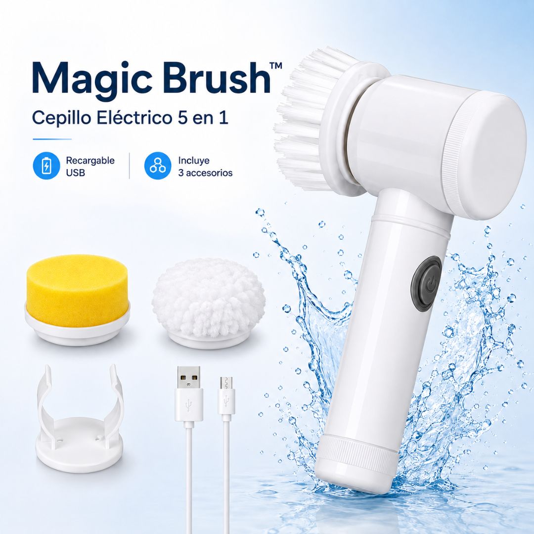 MAGIC BRUSH™ 5 en 1 Frota Menos, Limpia Más.