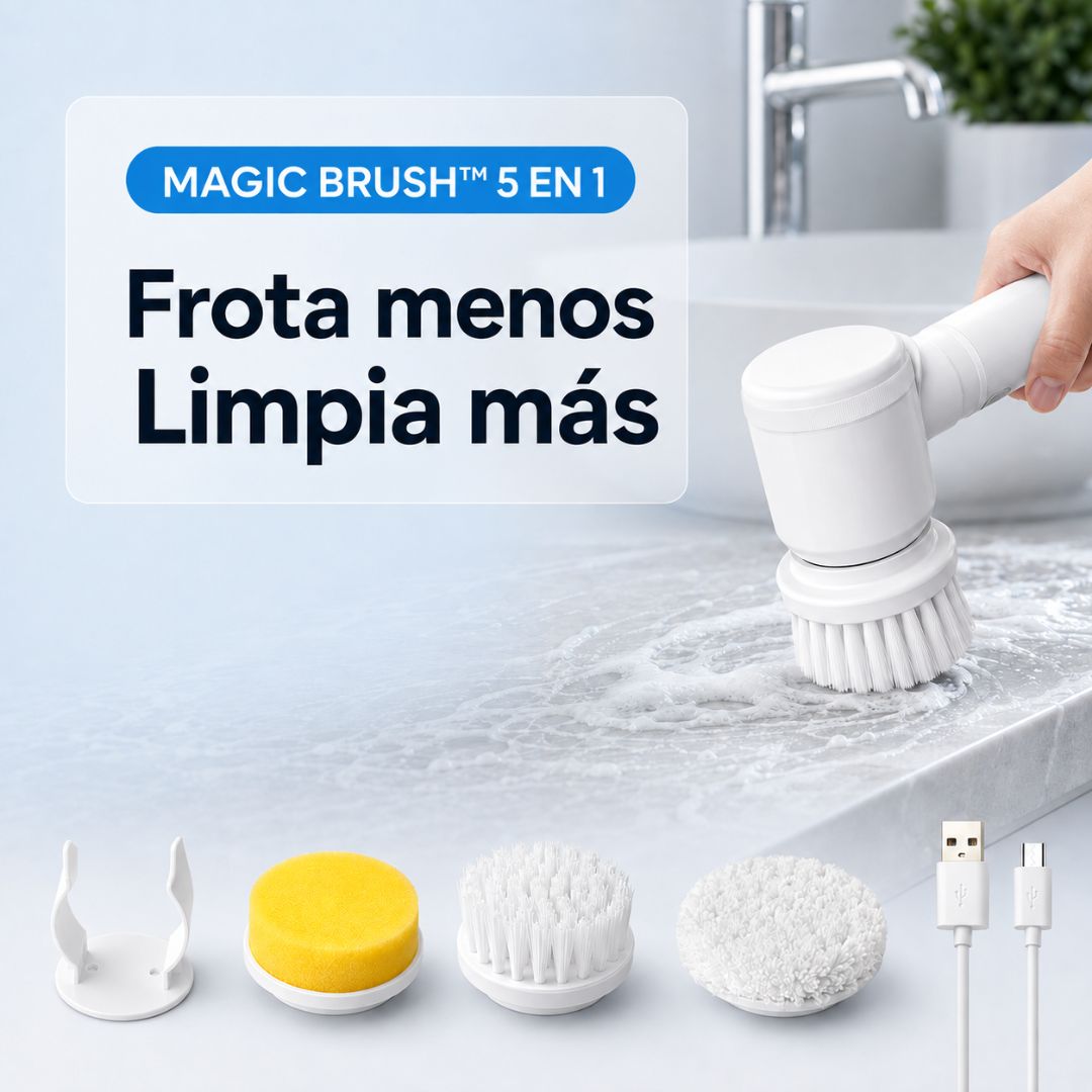 MAGIC BRUSH™ 5 en 1 Frota Menos, Limpia Más.