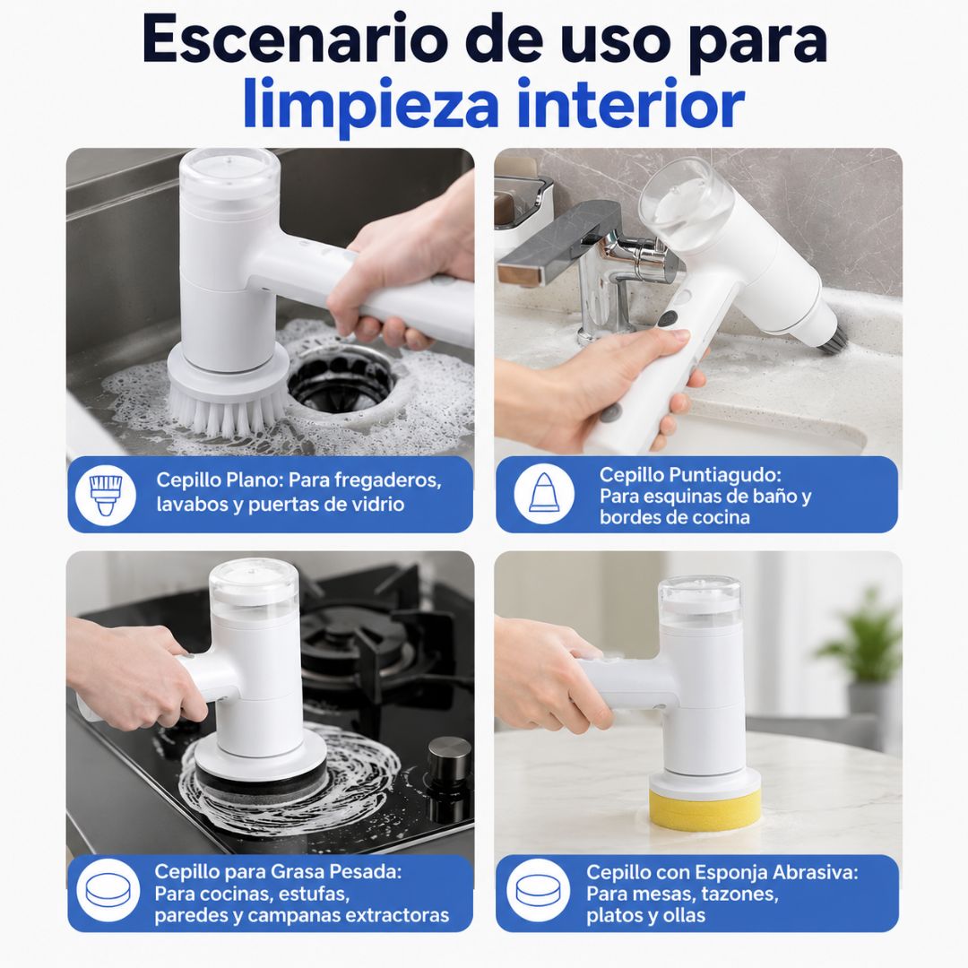 MAGIC BRUSH™ 5 en 1 Frota Menos, Limpia Más.