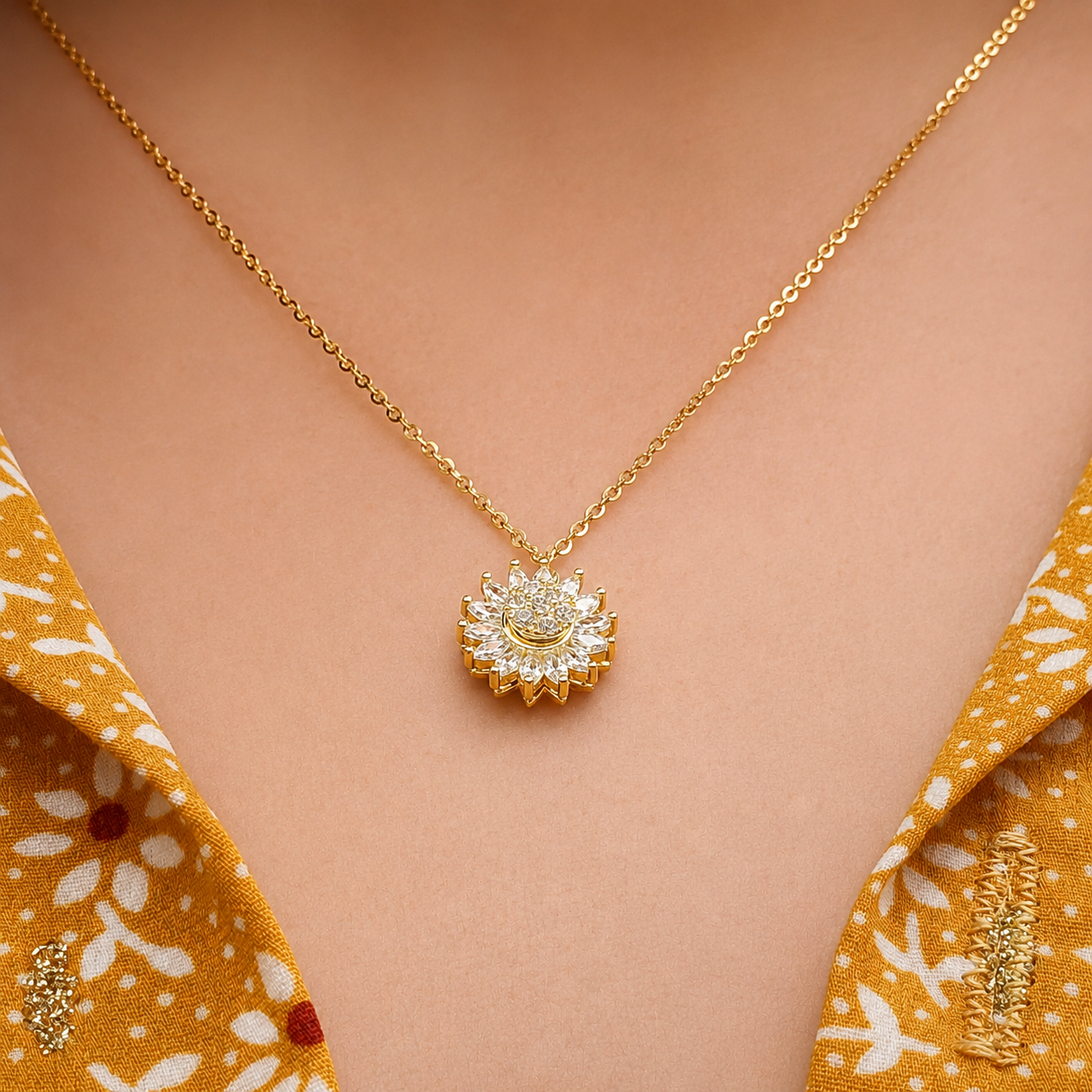 Collar Girasol Giratorio